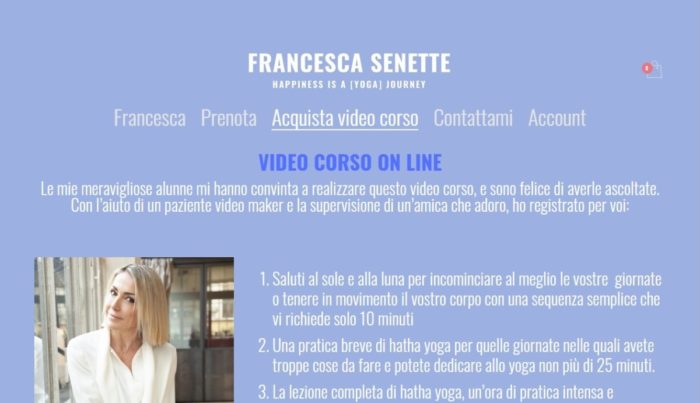 Francesca Senette prenotazioni