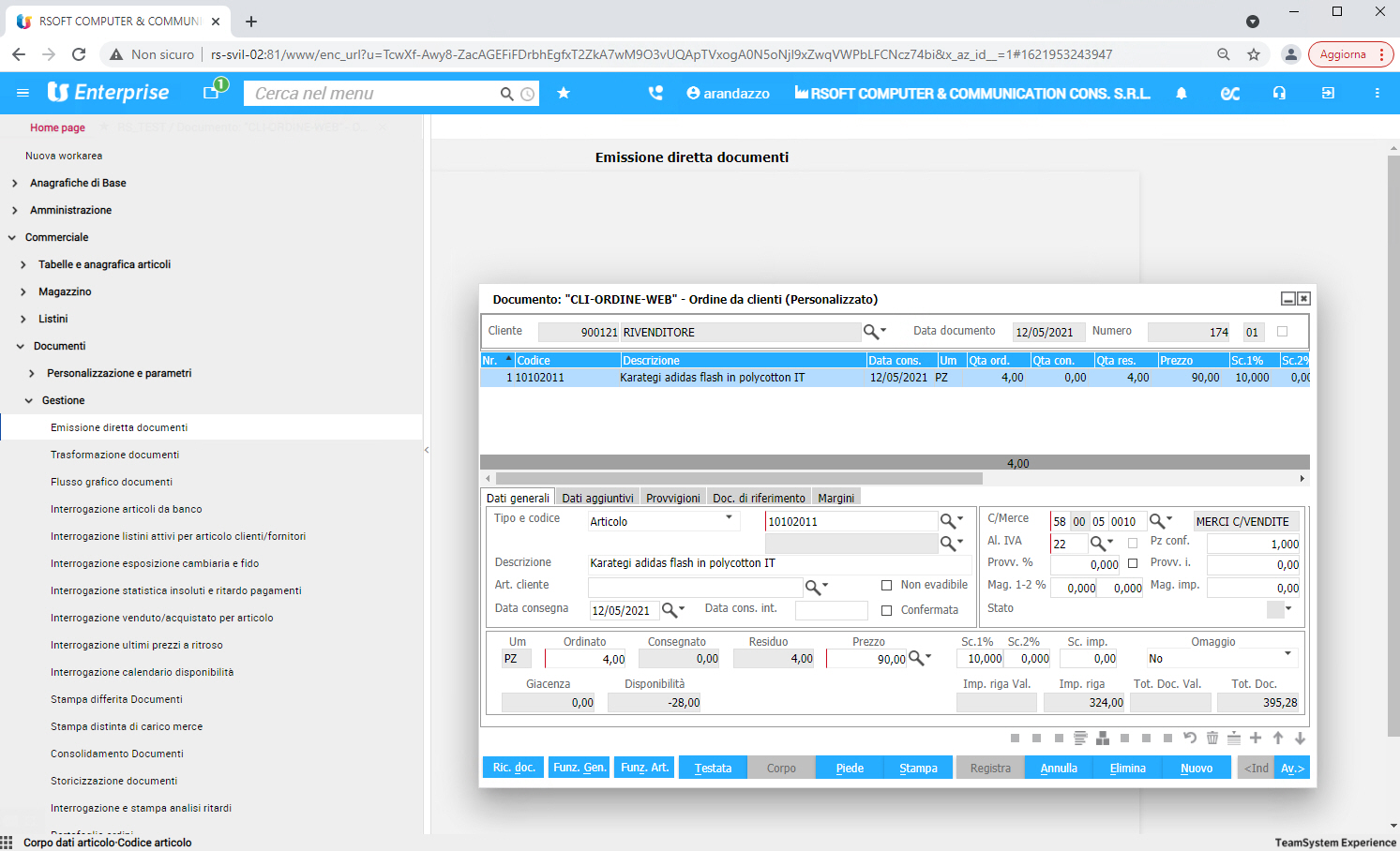 e-commerce per ERP Gamma/Alyante e TeamSystemEnterprise di TeamSystem